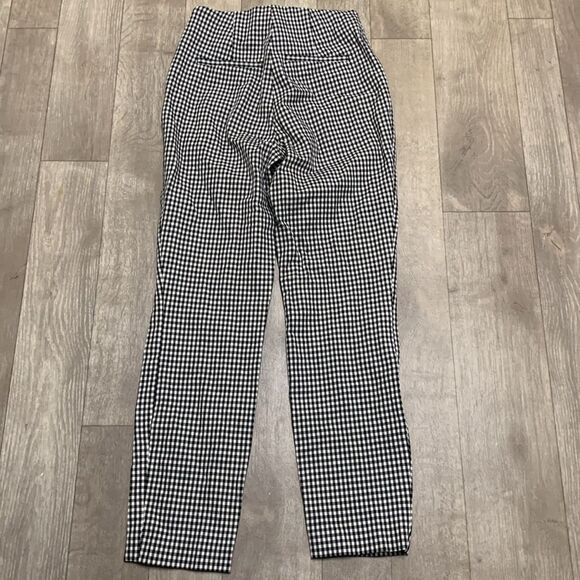 Womens NWT H&M Checkered High Waisted Ankle Casual Work Business Career Pants - Picture 2 of 8